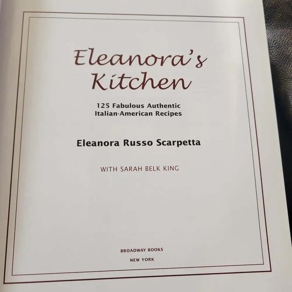 Eleanora's Kitchen Cookbook Italian American Recipes Hardcover First Edition‎